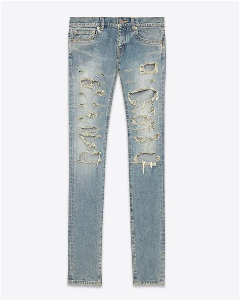 ysl destroyed jeans|ysl jeans farfetch.